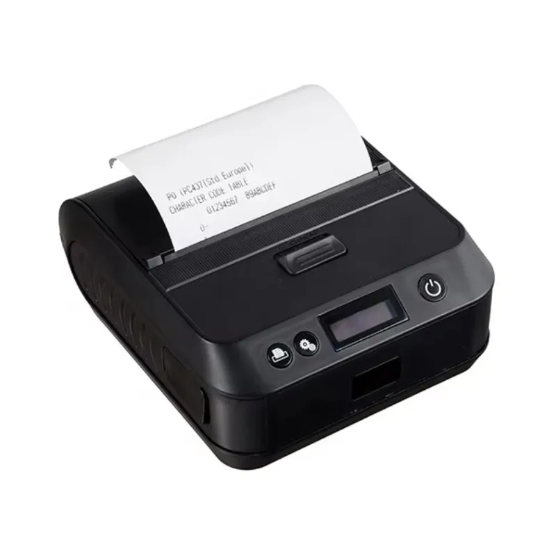 80Mm Portable Bluetooth Dot Line Thermal Mobile Printer Black and White Electronically Controlled Print Command