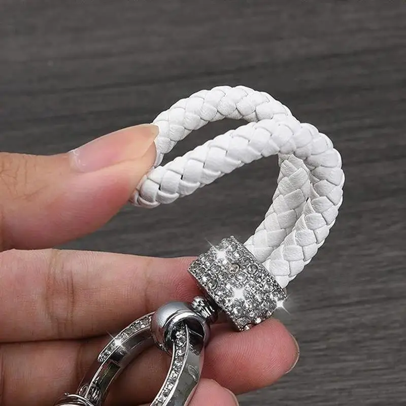 1pc Car Keychain Anti Lost Keychain Women's and Men's Universal Golden Silvery Multi-color Optional Car Keychain Chain Phon