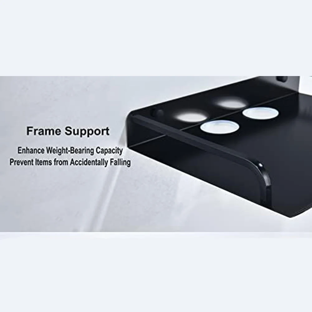 Scaffale per proiettore per montaggio a parete per router per console di gioco TV Box Media Box con guardrail e design salvaspazio