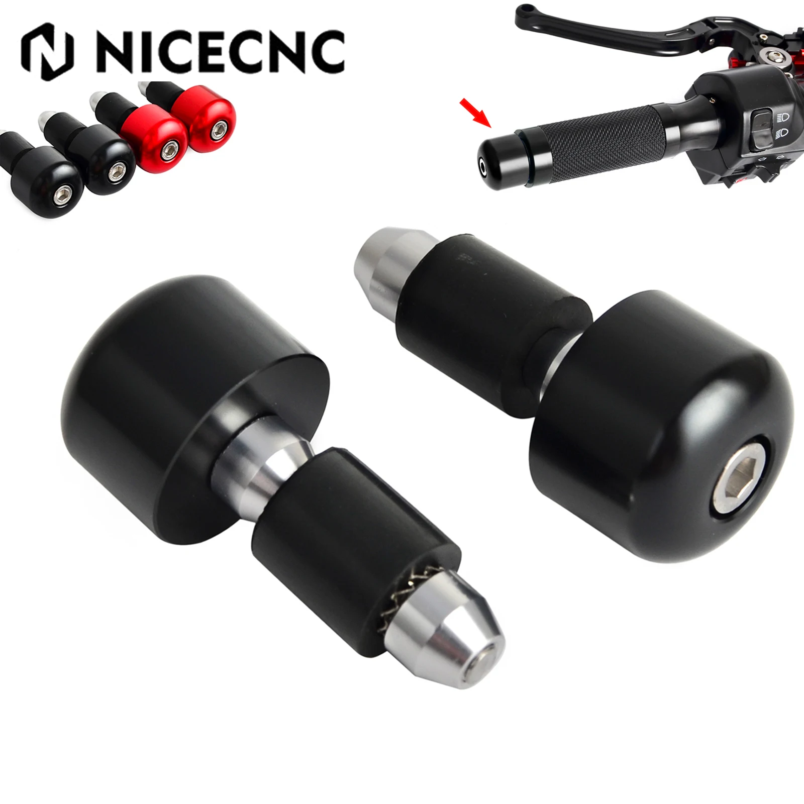 

Handle Bar End Handlebar Grips Cap For Suzuki GSR 600 750 1200 1400 GSXR 600 750 1000 1300 Bandit GSF 400 600 650/S 1200 1250