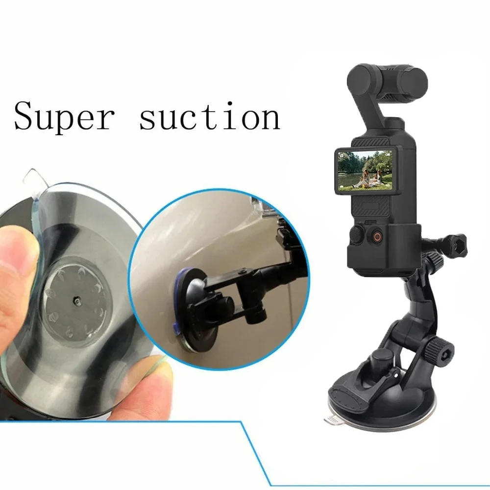 For DJI Pocket 3 Gimbal Camera Car Bracket Car Suction Cup Stable Mount Holder with Adapter Clip for DJI Osmo Pocket 3 Accessory