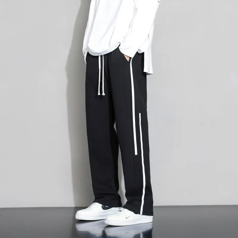 New casual men's pants fashion baggy streetwear jogging bottoms mens korea reviews a lot of clothing straight pants M-XXXXL