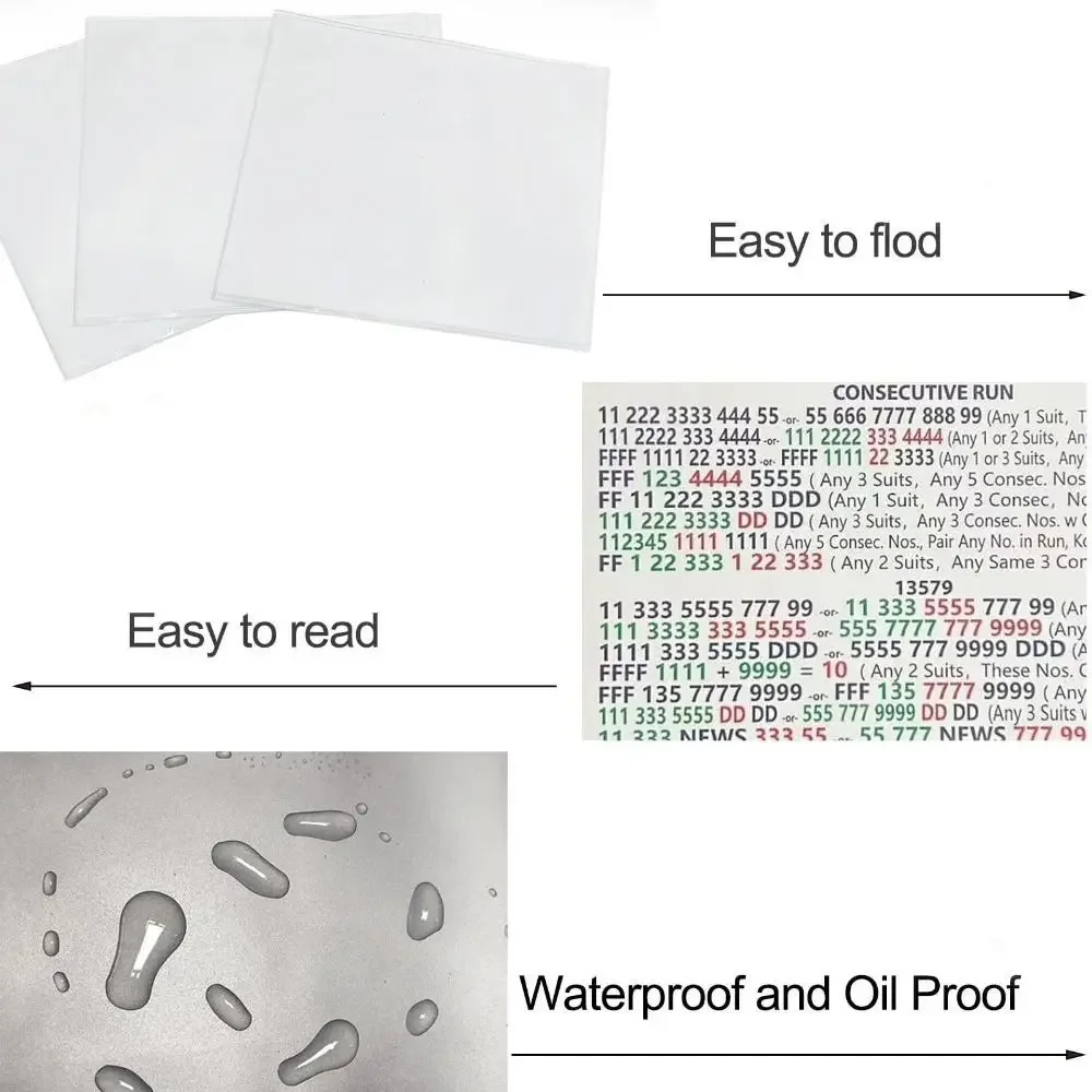 Matte Clear Mahjong Card Sleeve Waterproof Lightweight Mah Jongg Cards Holder Oil-resistant Durable Scorecard Cover Card Game