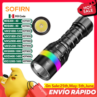 Sofirn SD08 3200lm Range 385m Diving Flashlight Powerful Rechargeable 21700 Underwater Deep Flashlight with 360° RGB Indicator