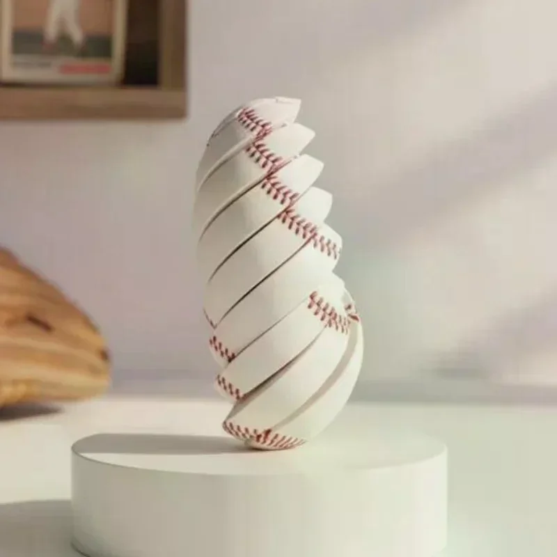 Baseball Fidget Ball 3D Printed Twist Turn Sensory Toy Stress Relief for Autism Kids Adults Holiday Party Gift
