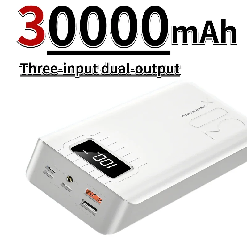 

Portable Fast Charging Mobile Power Bank, External Battery Charger, 4USB, 30000mAh, Suitable for iPhone