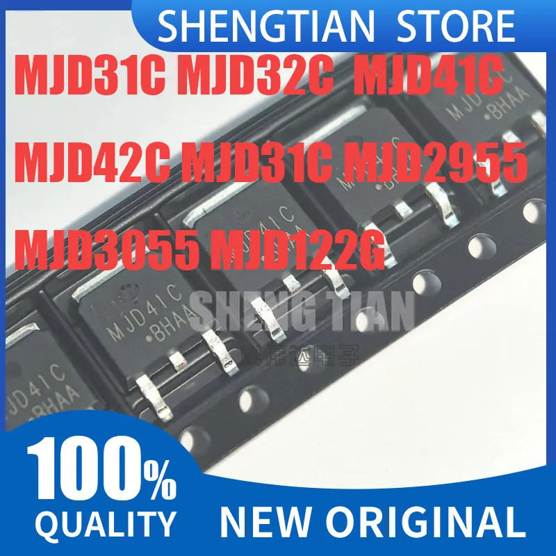 10PCS MJD42C MJD41C MJD122G MJD32C MJD31C MJD2955 MJD127G MJD3055 TO-252 Transistor Brand New In Stock