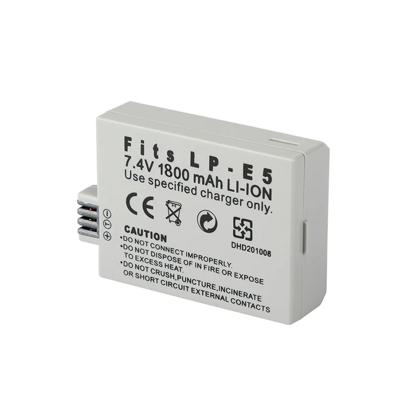 1800mAh LP-E5 LPE5 LP E5 Rechargeable Camera Battery For CANON 450D 500D 1000D Kiss X2 X3 F Rebel XS XSi T1i