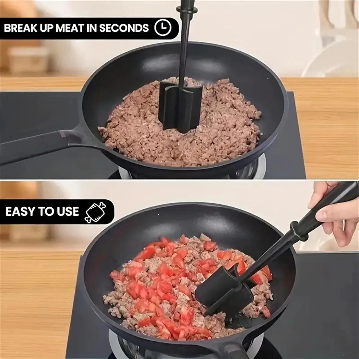 1pc Meat Chopper, Shredder, Heat Resistant Suitable For Hamburger and Ground Beef Smasher