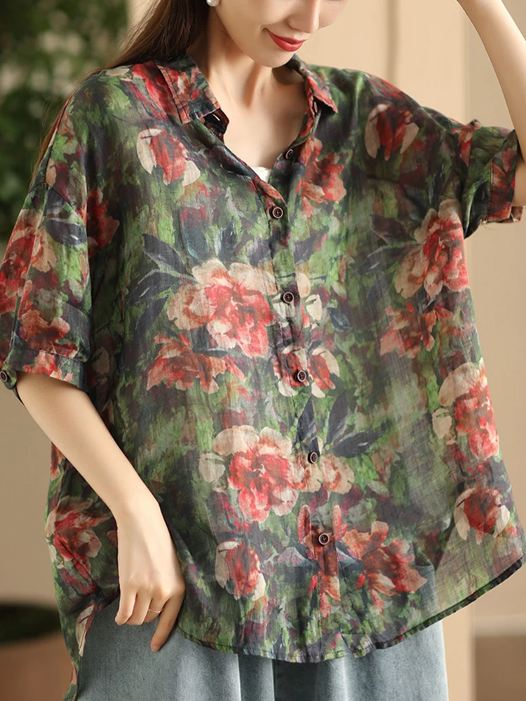 Max LuLu 2024 Autumn Womens Vintage Loose Printed Blouses Leisure Fashion Classic Shirts British Elegant Luxury Floral Clothes