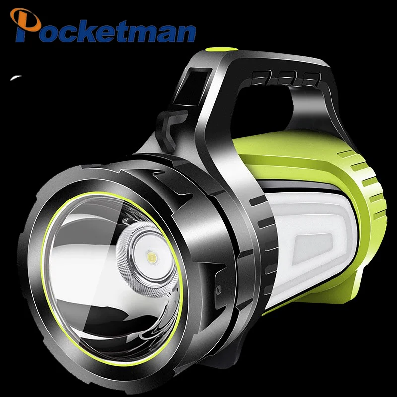 

100W LED Searchlight USB Rechargeable Spotlight Long Range Flashlight Handheld Work Lamp Torch High Power Work Light