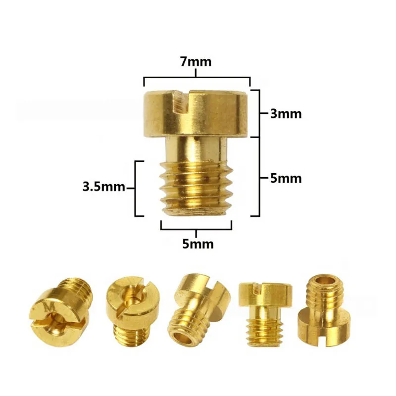 10/5pcs Carburetor Main Jet 5mm M5 Thread 5x0.75 for Dellorto SHA PHBG NC PHVA AD/DS Racing Carb JNC Injector Nozzle Size image 3