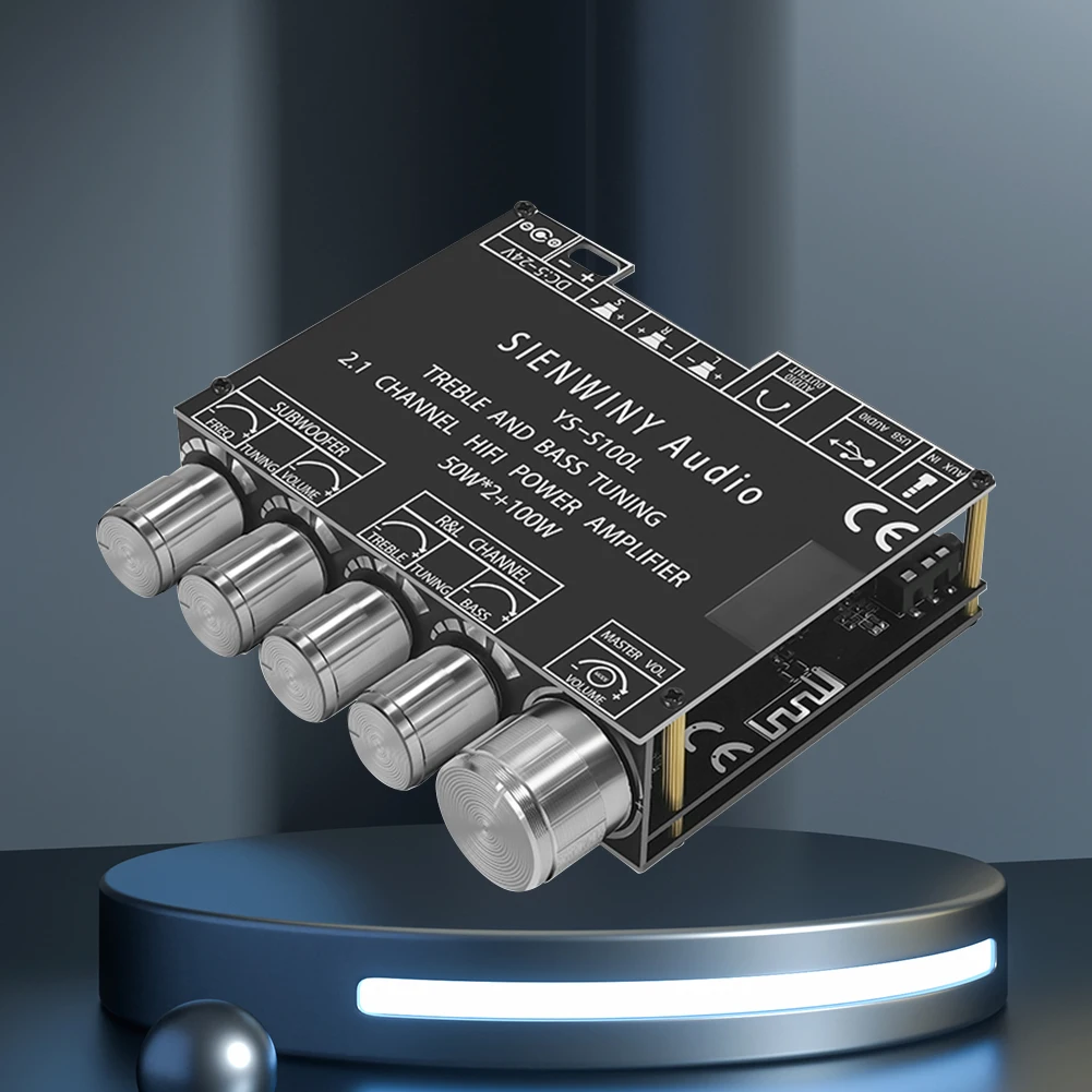 لوحة مضخم صوت بلوتوث عالية الدقة 2.1 قناة مع تحكم في التطبيق ومخرج قوي 200 وات لأنظمة الصوت المنزلية #3