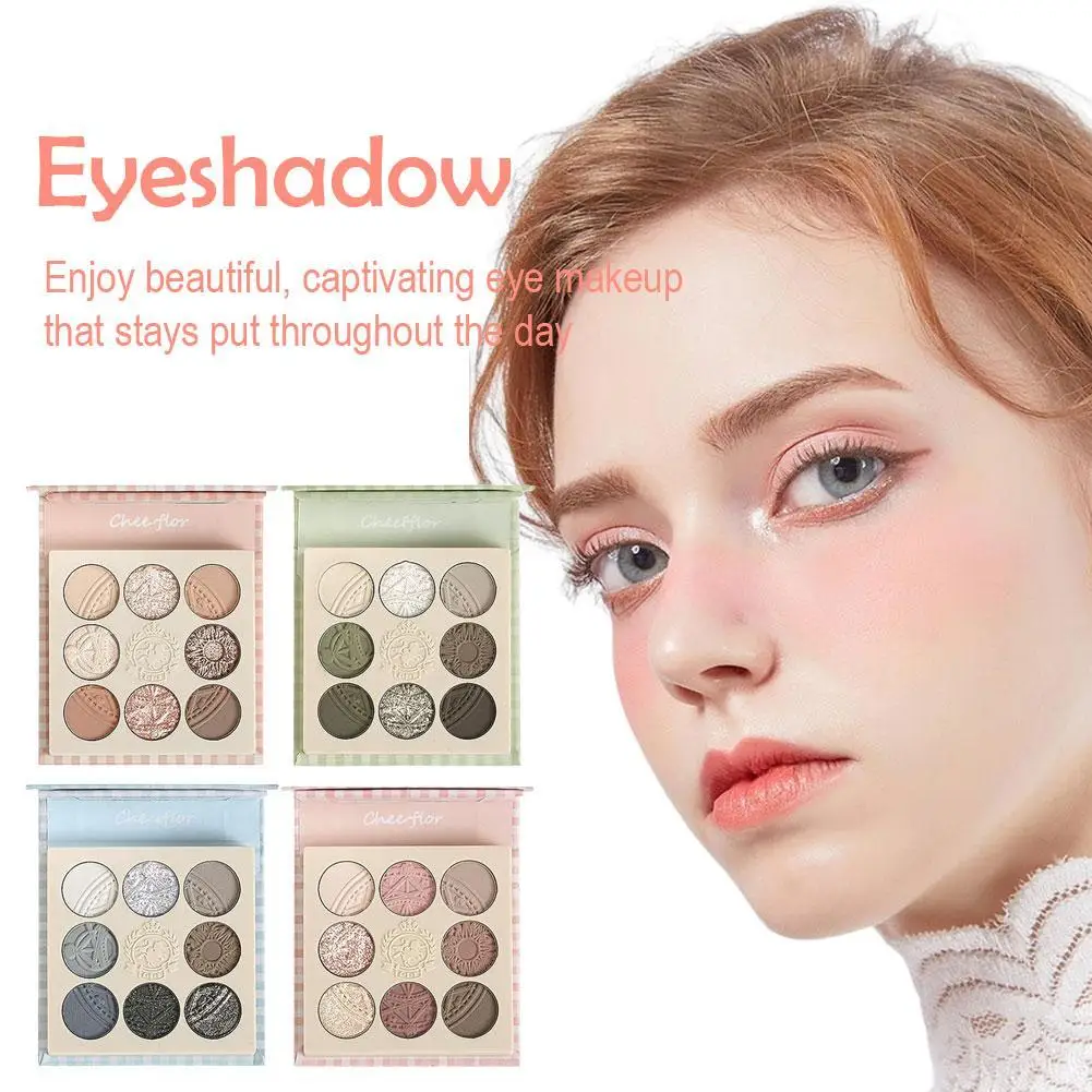 

9 Color Eyeshadow Palette Matte Highlighter Daily Makeup Swelling-reducing Color Long Lasting Women Cosmetics