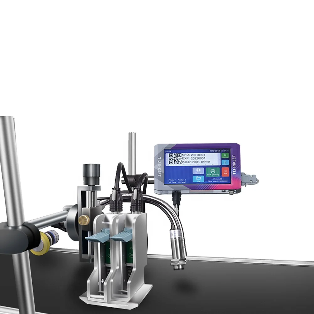 Kelier China Factory Manufacturing Order Head Tij Coding Machine Beverage Bottle Food Production Line Inkjet Printer