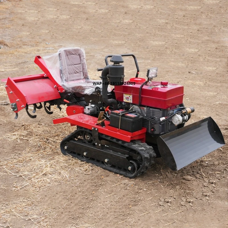 25 Micro Rotary Power Plowing Crawler Water and Drought Tiller Engine Mini Rotary Tiller Parts Wholesale for Sales