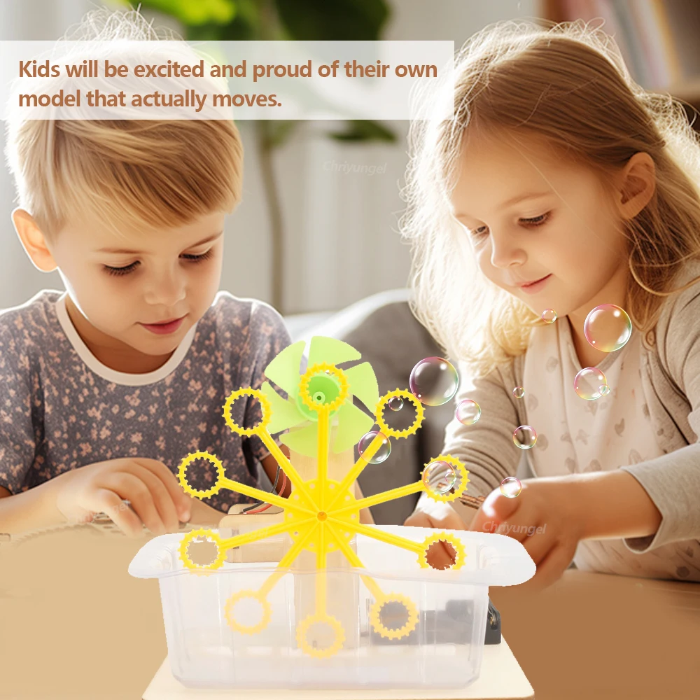 STEM Spielzeug DIY Blase Maschine Montage Modell Material Kits Studenten Bildungswissenschaft Experiment Technologie Spielzeug für Kinder