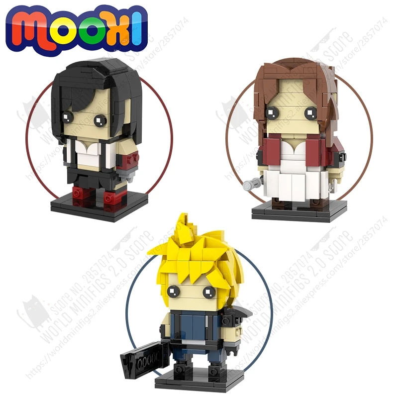 Game Series DIY Characters Building Blocks Creative Cloud Strife Aerith Gainsborough Tifa Lockhart Models Assembly Toys For Kids