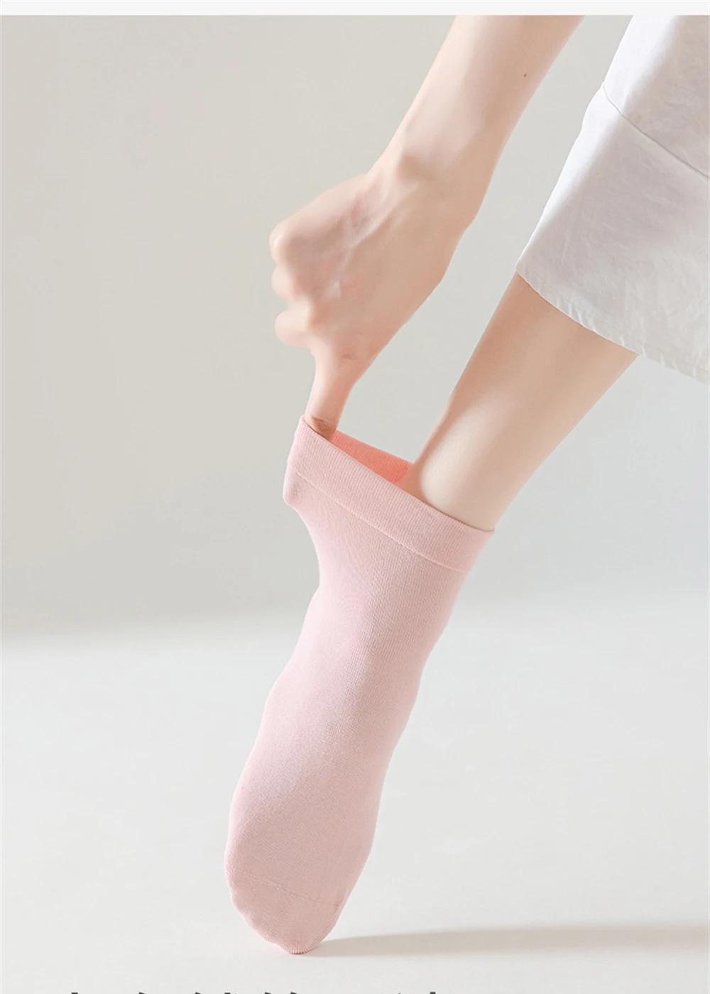 Spring Autumn Solid Color Short-tube Cotton Casual Simple Socks Women's All-match Breathable Soft Skin-friendly Confinement Sock