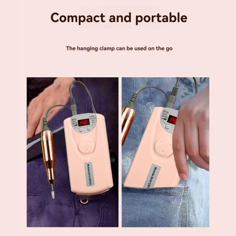 【TENEZ-EN VOTRE aujourd'hui! 】Kit de lime à ongles électrique à grande vitesse-dispositif de manucure Portable avec 6 embouts de tête de meulage pour Salon et pour H