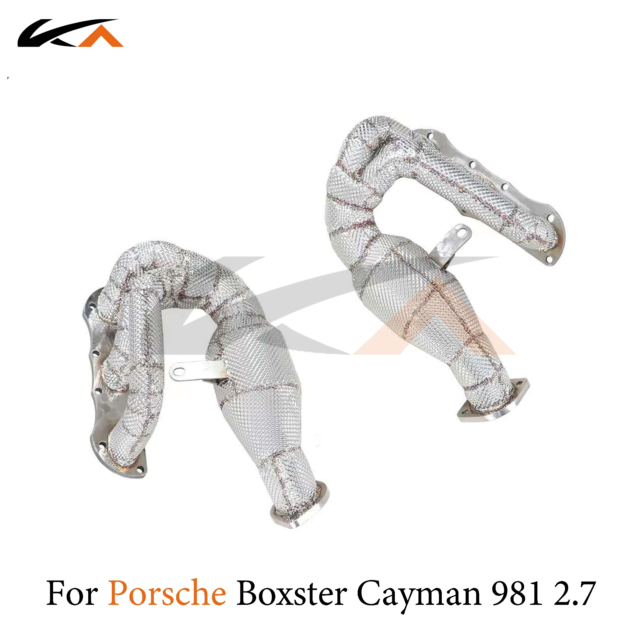 KA Tuning exhaust system parts header stainless manifold for Porsche Boxster Cayman 981 2.7 performance catalysis heat shield