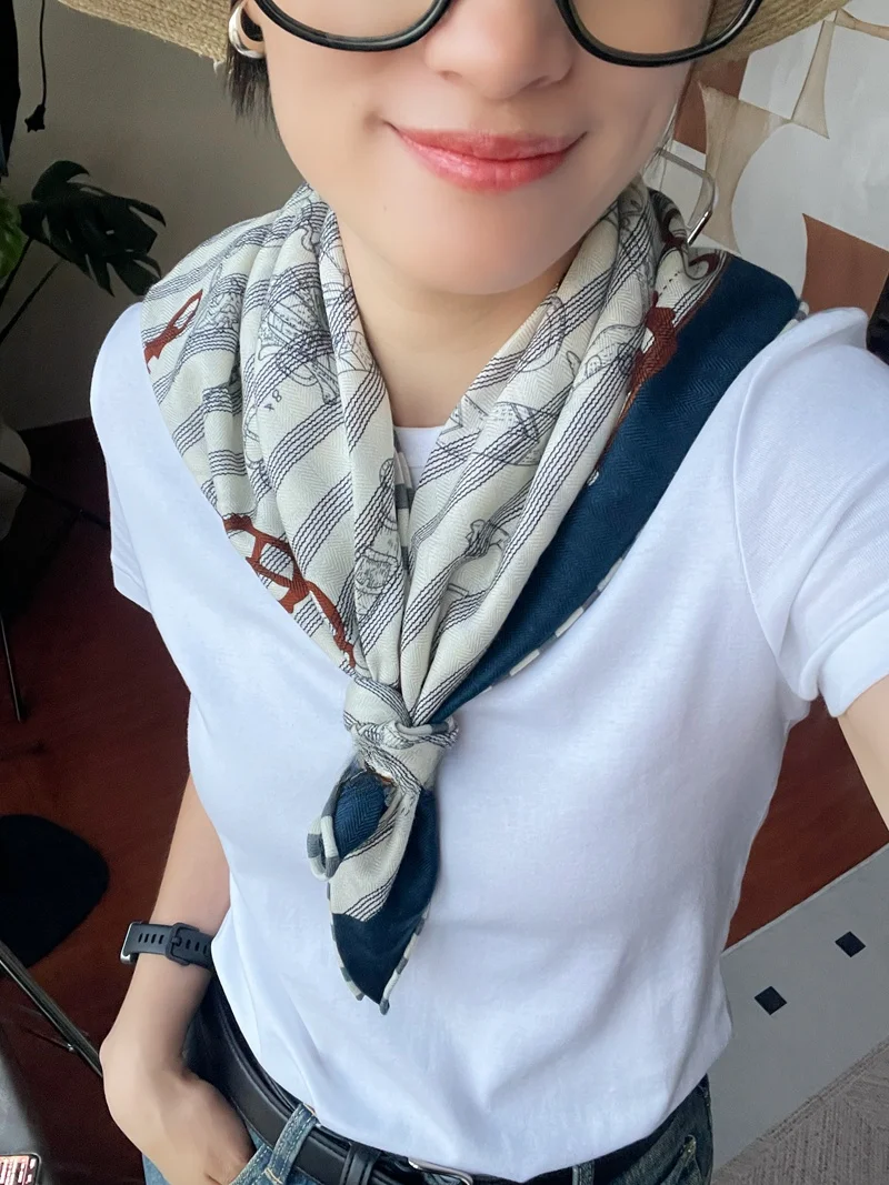 Echarpe-en-laine-de-soie-double-face-pour-femme-classique-polyvalente-grand-poincon-hiver-printemps-accessoires-faion