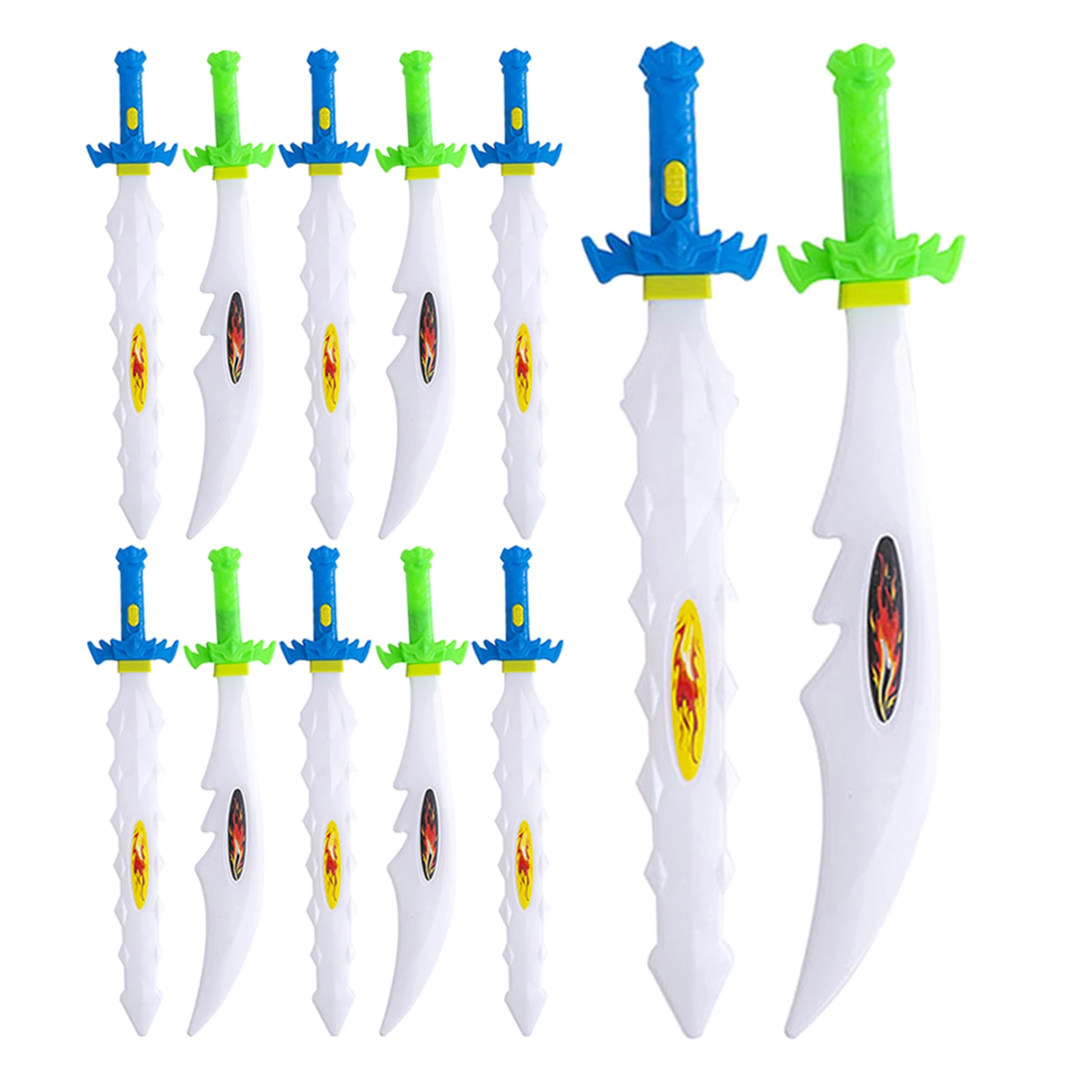プラスチック製の剣のおもちゃ12個,軽量の子供用ワードローブのおもちゃ,光沢のあるアッパー