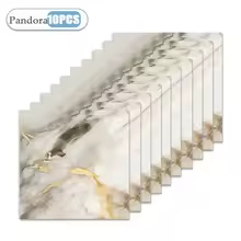 10-Piece 3D Marble Self Adhesive Sticker Tiles