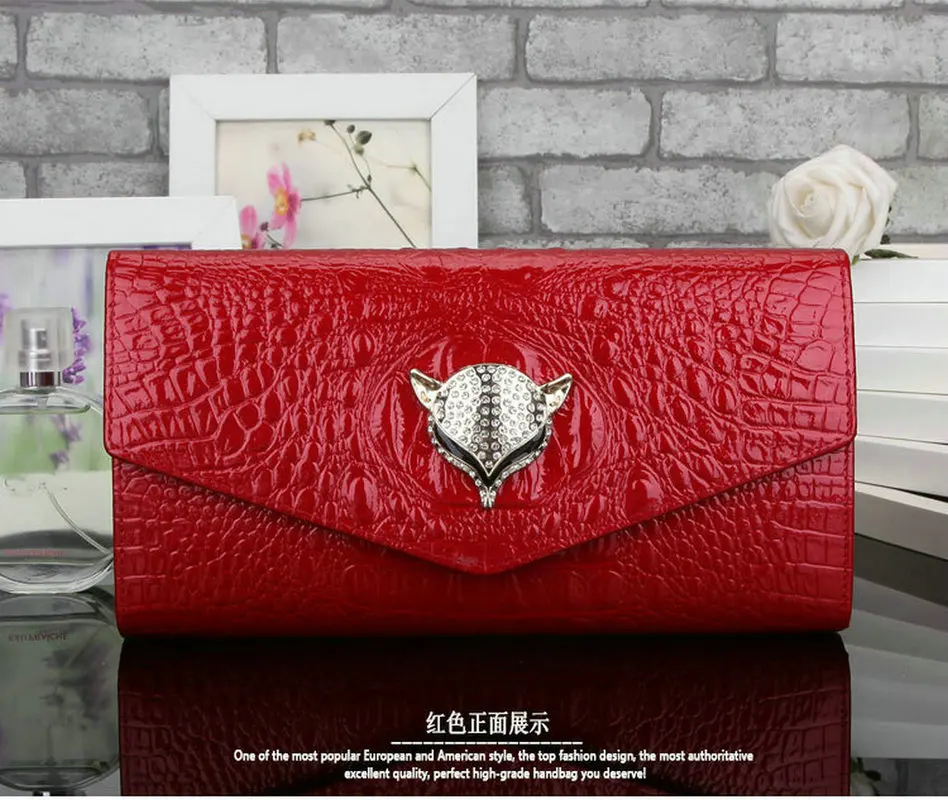 Luxury Designer Genuine Leather Cowhide Women Bag Single Shoulder Sling Chain Crocodile Grain Flip Cover Evening Clutch Handbag