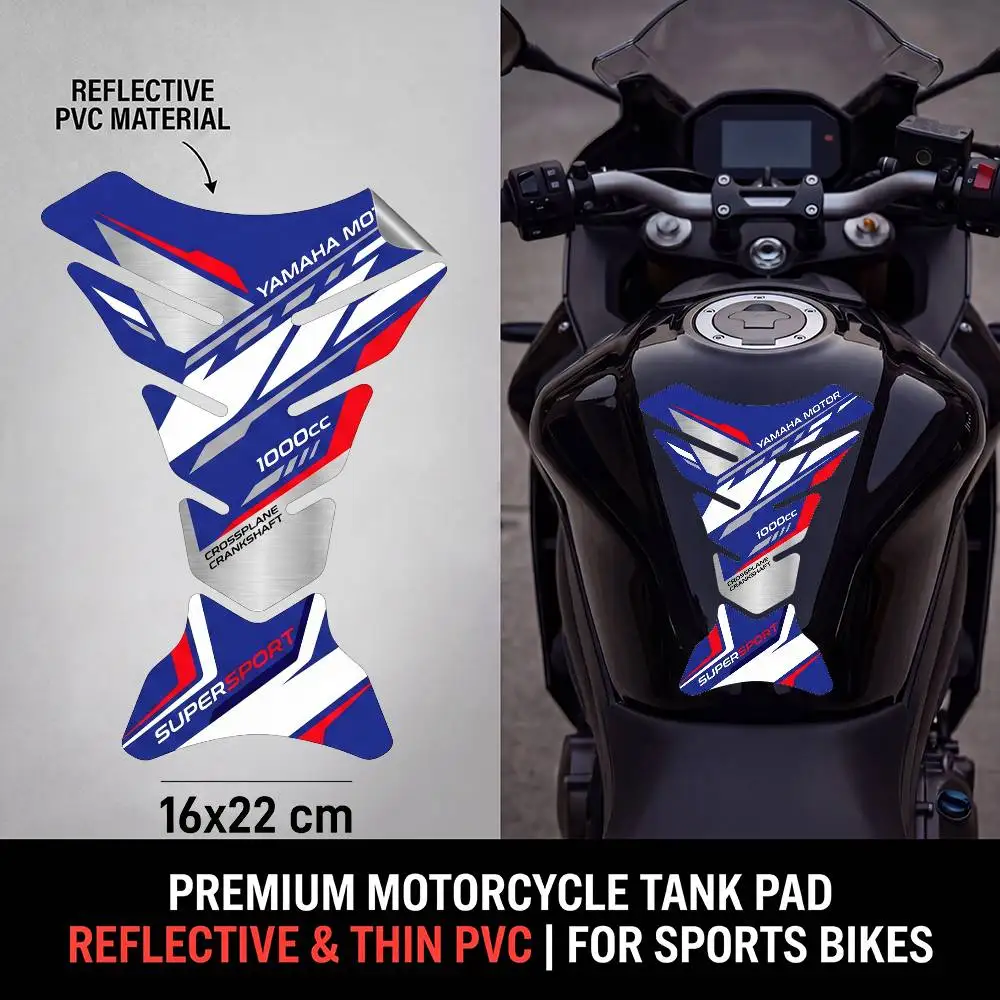 

FOR YAMAHA Motorcycle PVC Tank Pad Tank Cap Protector Racing Sticker Universal