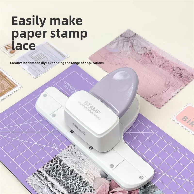 Large Hole Punch Cutter DIY Stamp Paper Craft Lace Decor Stamp and Seal Embossing Machine for Homemade Holiday Gift Packaging