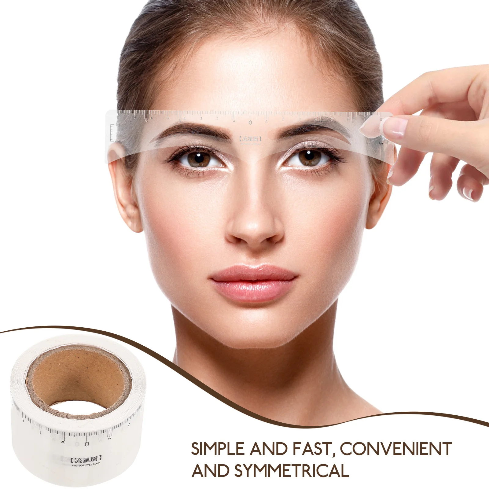 مجموعة استنسل الحواجب أداة رسم الحواجب تصميم إبداعي مقياس دقيق قدرة التصاق جيدة تقشر بعد استخدام مجموعة تشكيل الحواجب