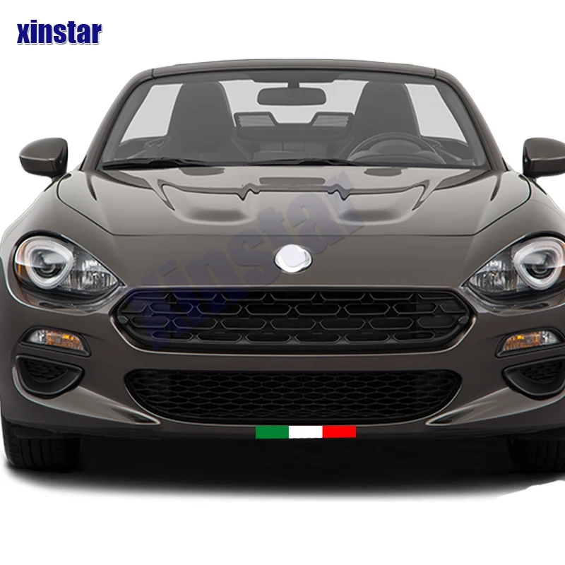 Italy Italian Car Flag Sticker Decal Stripes For Fiat 124 Spider Classica Lusso Abarth Sport Auto Accessories