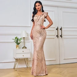 Vestido de noite elegante com mangas plissadas, vestidos de baile, vestidos de festa, robe de soirée de mariage