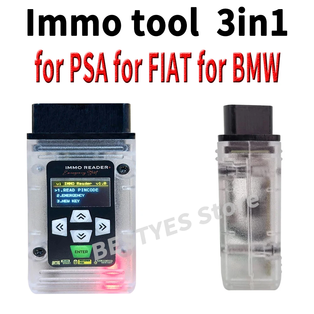 for PSA IMMO READER EMERGENCY START Rea-ding PIN -code with Working Key  for Peugeot for Fiat for BMW 3 IN 1