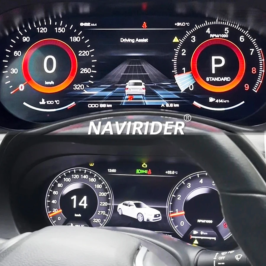 

Обновленный умный кластер приборов для Infiniti Q50 Q50L Q60 2013-2024: виртуальная приборная панель, высокоскоростной дисплей, ЖК-спидометр для автомобиля