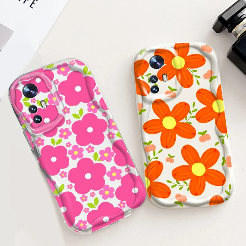 

Flowers Art Design Roses For Xiaomi Mi 14 12 12T 11 Lite Poco M6 X6 X5 X4 X3 M3 F4 Pro GT NFC 5G Wave Oil Funda Phone Case