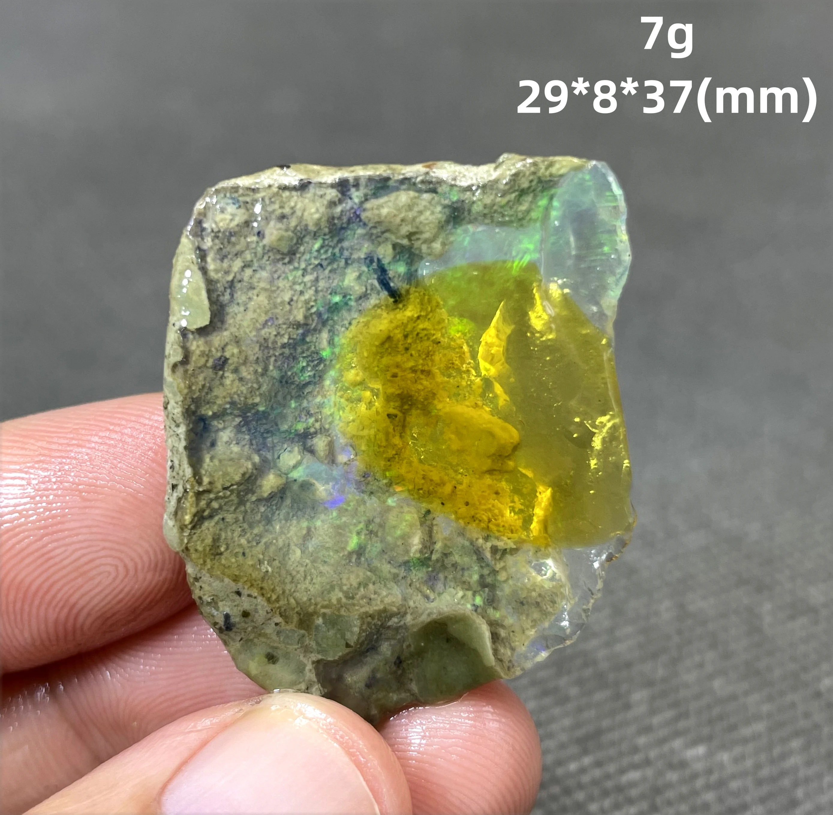 

BEST COLOR! 7g natural rare color Ethiopia water Opal gem mineral specimen stones and crystals healing crystals quartz