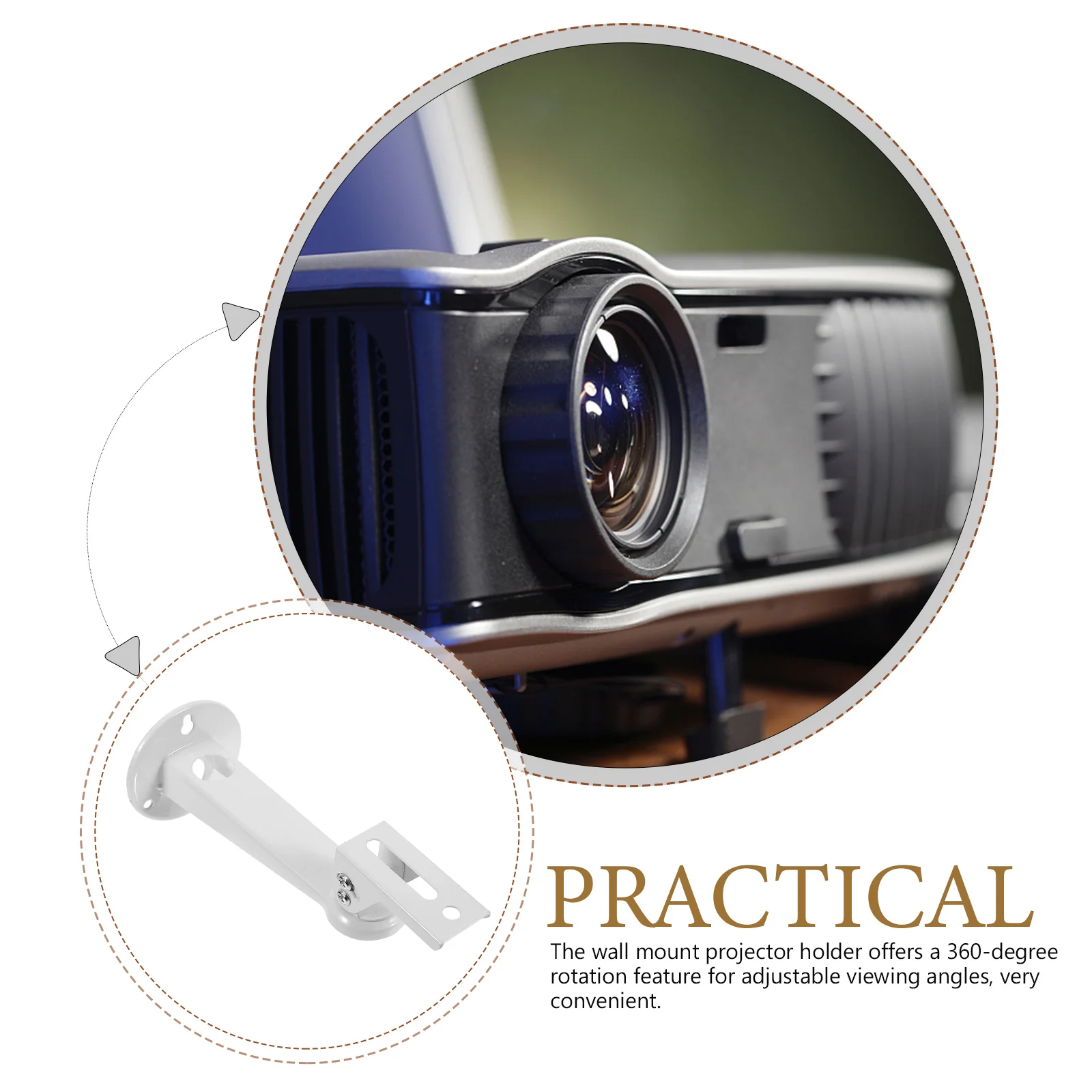 Projector Mount Outdoor Mounts Headboard Screen Ceiling Hooks Home Bracket for Wall Hanging Household