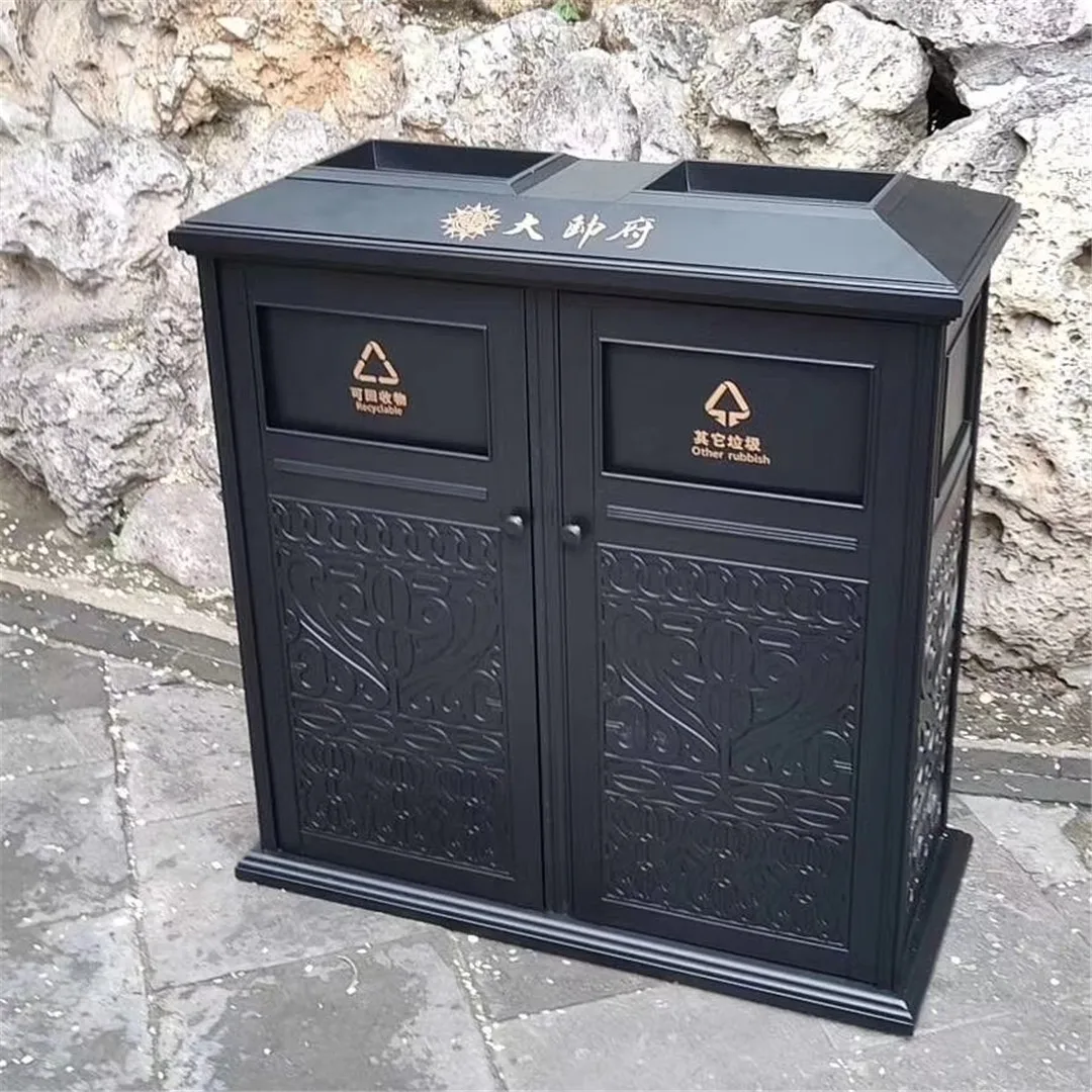Outdoor trash can Community courtyard Peel box Shopping mall classification Trash can Hotel lobby Commercial nut shell box