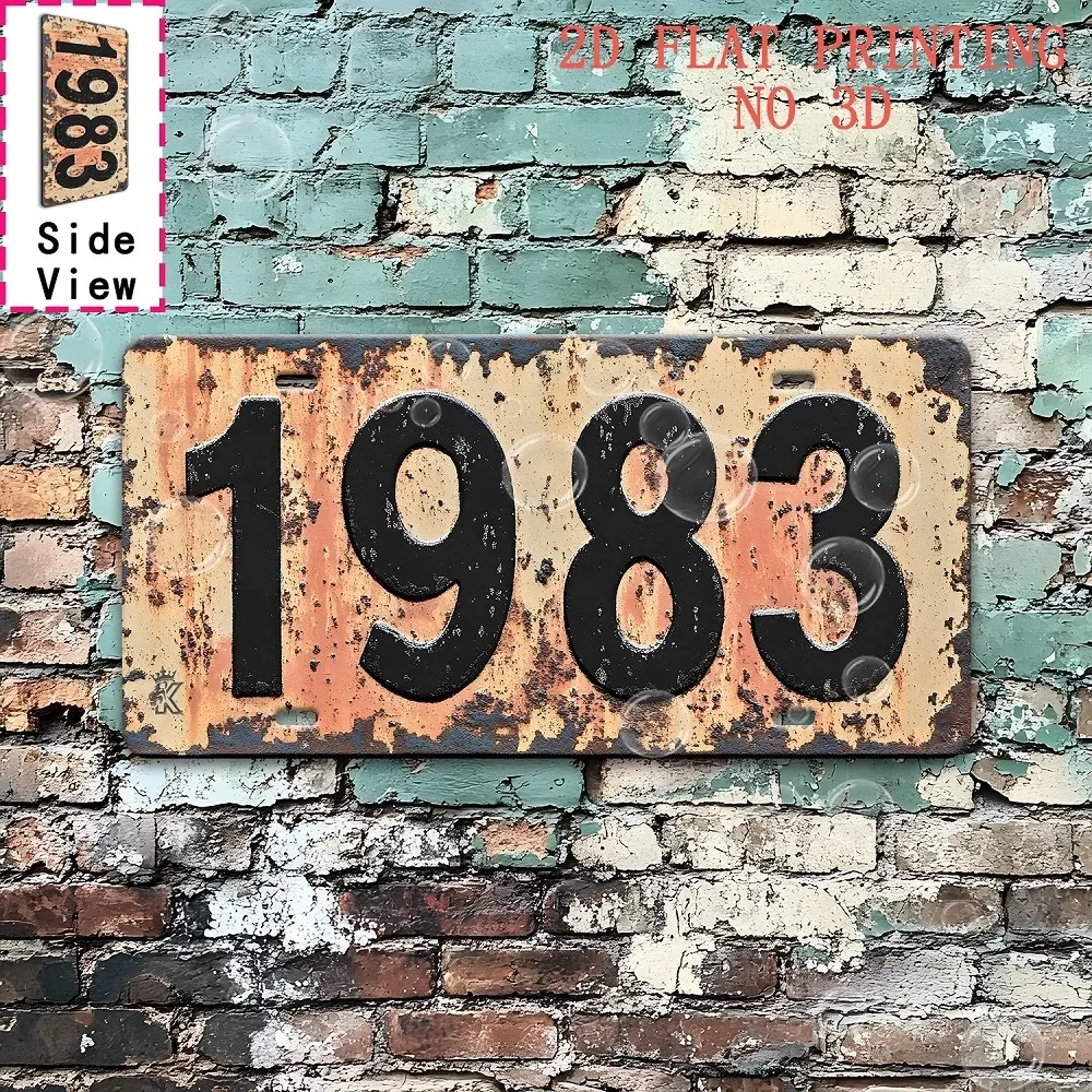 CIFBUY Retro 1983 Aluminum Wall Art Waterproof Metal Tin Sign Vintage Decor for Man Cave Bar Garage Living Room Home Garden