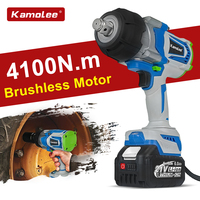 Kamolee 4100NM Brushless Electric Wrench 3/4 Inch Impact Wrench Power Tool for Makita 18v Battery