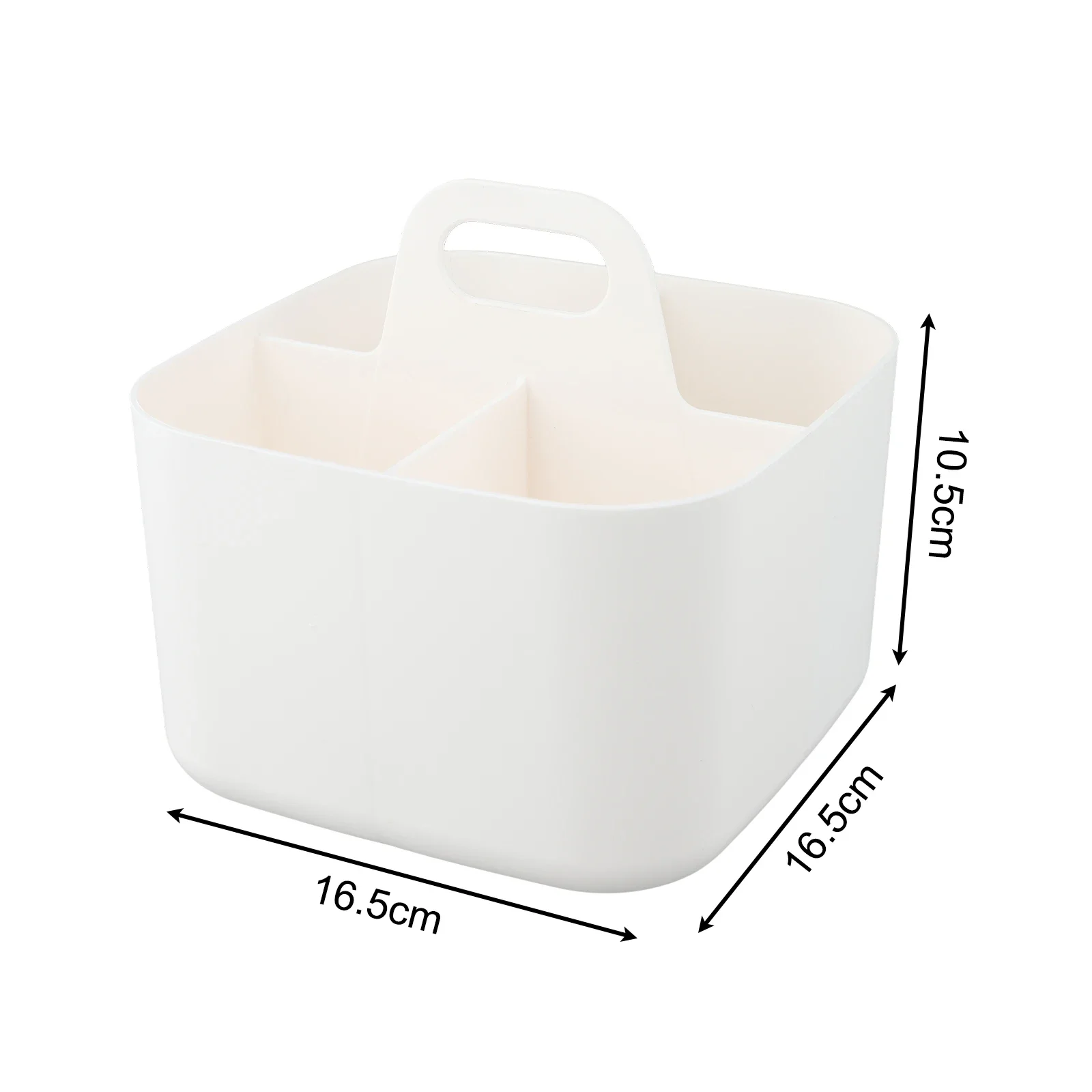 Accessory White Multipurpose Basket Modern Aesthetic Noise Reduction Pads Removable Divider Versatile Storage Needs