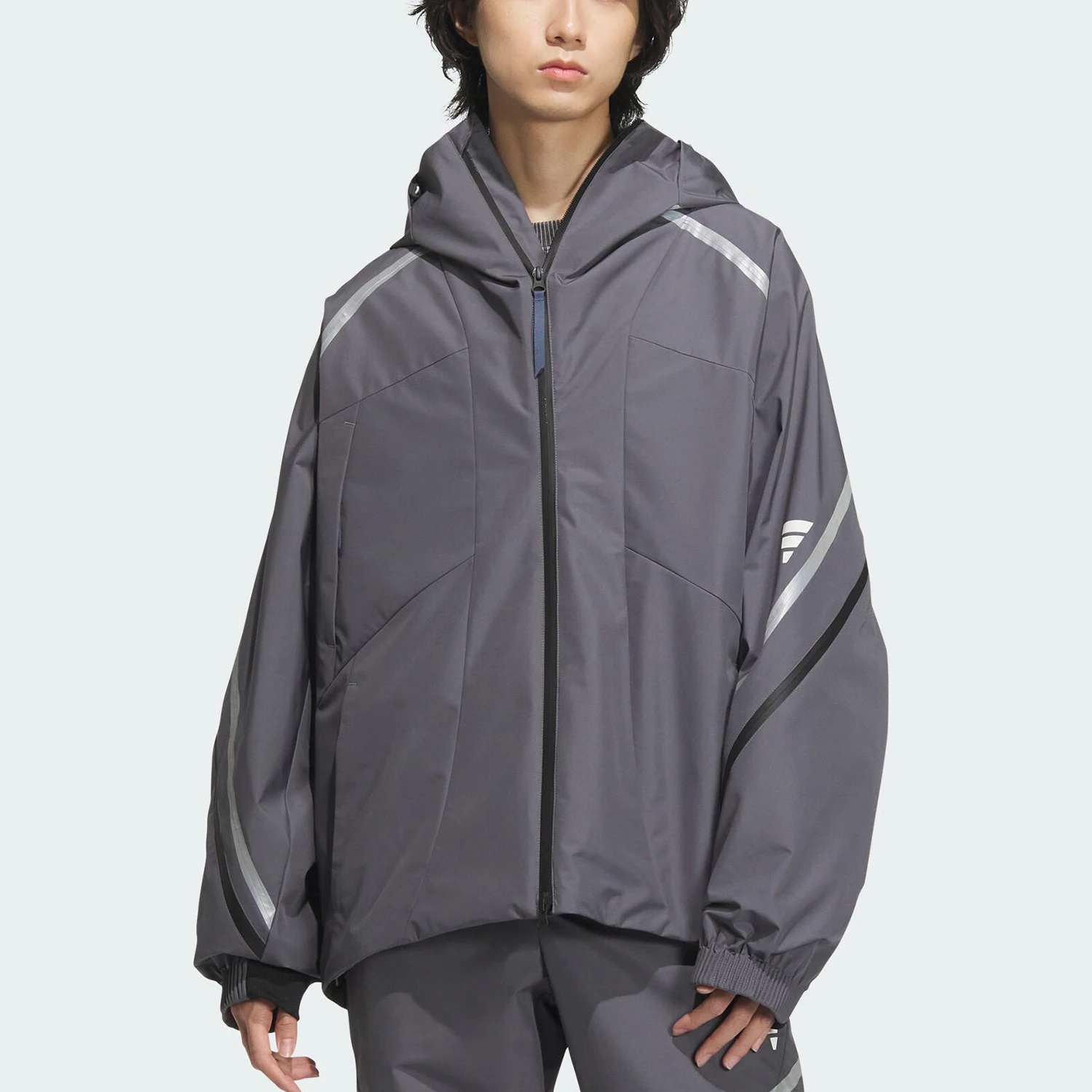 

Официальная новая мужская свободная светоотражающая повседневная спортивная куртка Adidas JM6171