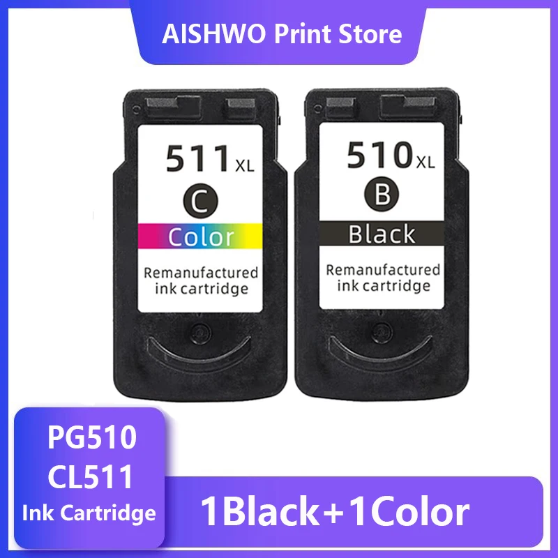 Cartucho de tinta Compatible con impresora Canon PG 510, 510XL, MP280, MP480, MP490, MP240, MP250, MP260, MP270, IP2700, PG510, CL511
