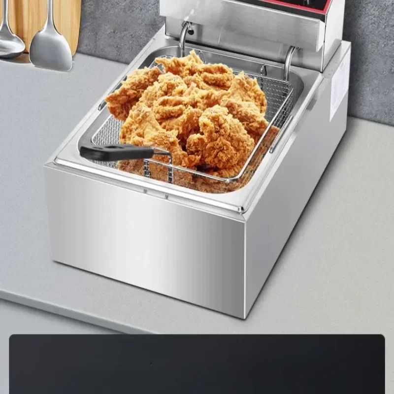 Large Capacity Commercial Electric Fryer MultiFunction Deep Fryer for Stalls and Food Stands Quick Fry Appliance Easy Operation