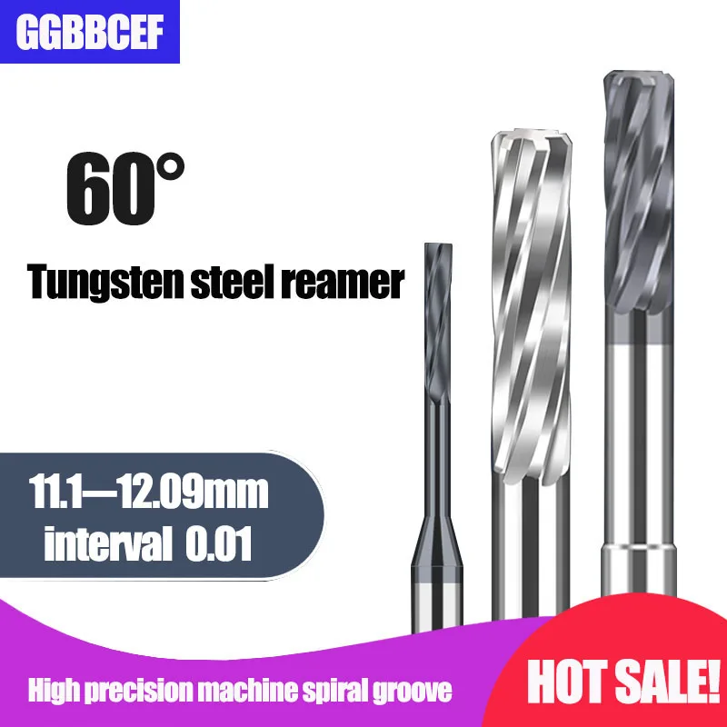 13.95-20.03MM Carbide Machine Reamer Spiral Flute Uncoated Two Decimal Places Chucking Metal Cutter 6 Flutes CNC Tungsten Steel