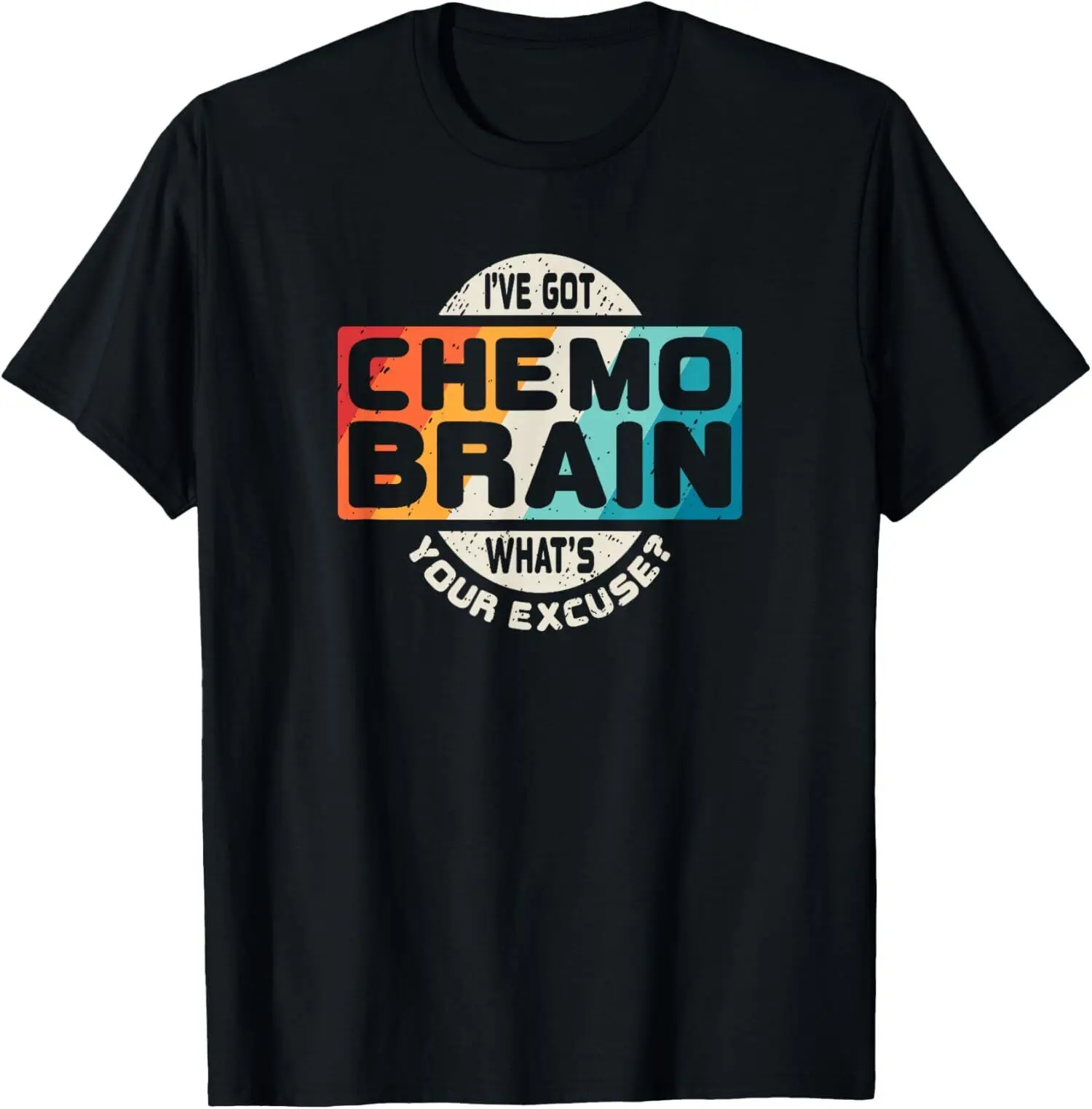 

New Limited Cancer, Chemo Brain Retro Awareness Gift T-Shirt Made In USA