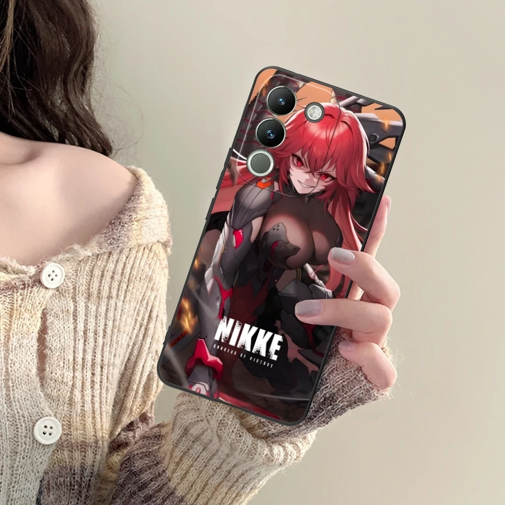 Goddess NIKKE Nihilister Mobile Phone Case for VIVO Y95 Y93 Y31 Y20 V19 V17 V15 Pro X60 NEX Black Soft Phone Cover Shell