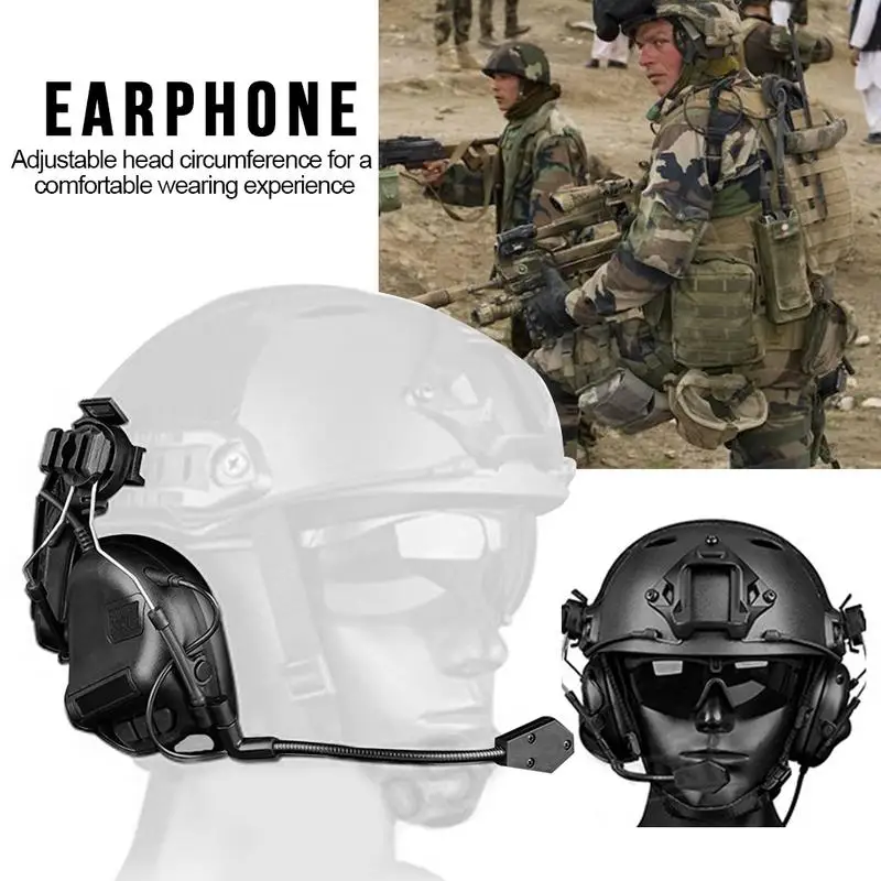 NewTactical Headset Helme-type Game HeadphoneNo-noise Noise Reduction For Hunting TacticalGames Outdoor Team Sport Hot Sale